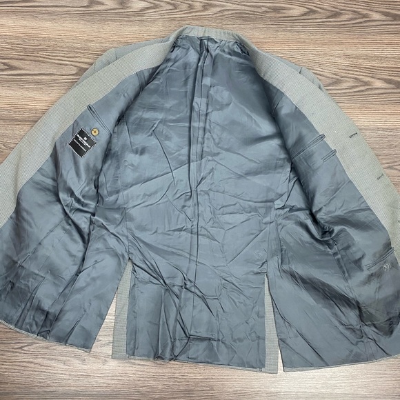 Hickey Freeman Blue & Grey Check Blazer 40R - Picture 4 of 7